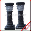 Customize Black Marble Column Carving YL-L080